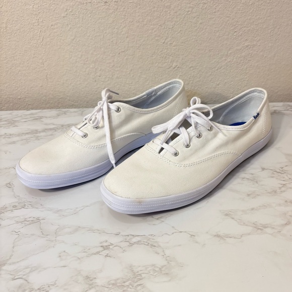 Keds White Canvas Sneakers Casual Low-Top - Picture 1 of 7
